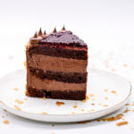 Tort cu ciocolată neagră La Forêt Noir - Felie